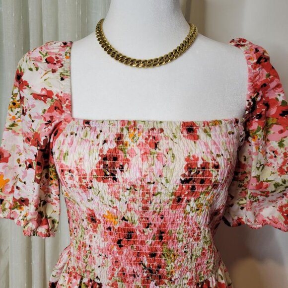 Puffy Sleeve Dress FLORAL - Picture 10 of 10